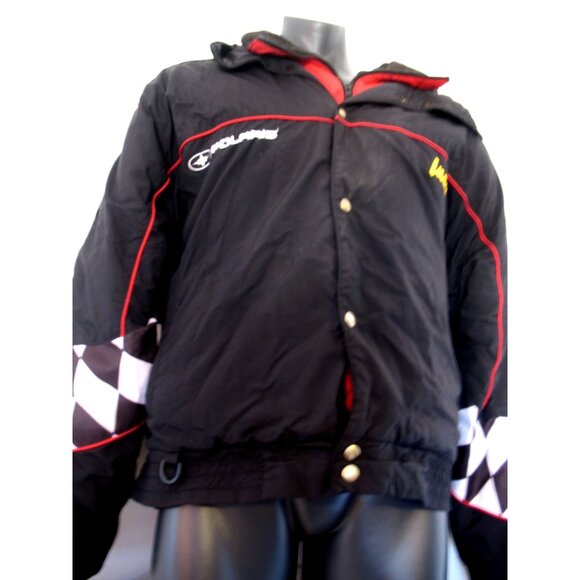 Pure Polaris Racing Jacket Snowmobile Red Flames Mens 2XL? Thermolite - Picture 2 of 13